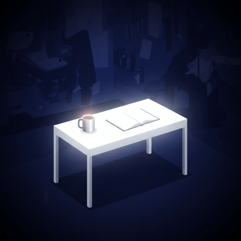 Dark illustration representing night shift nurse survival