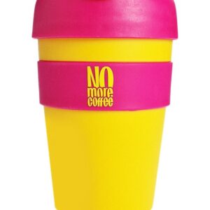 No More Coffee Mug, Yellow-Pink - 340 ml.