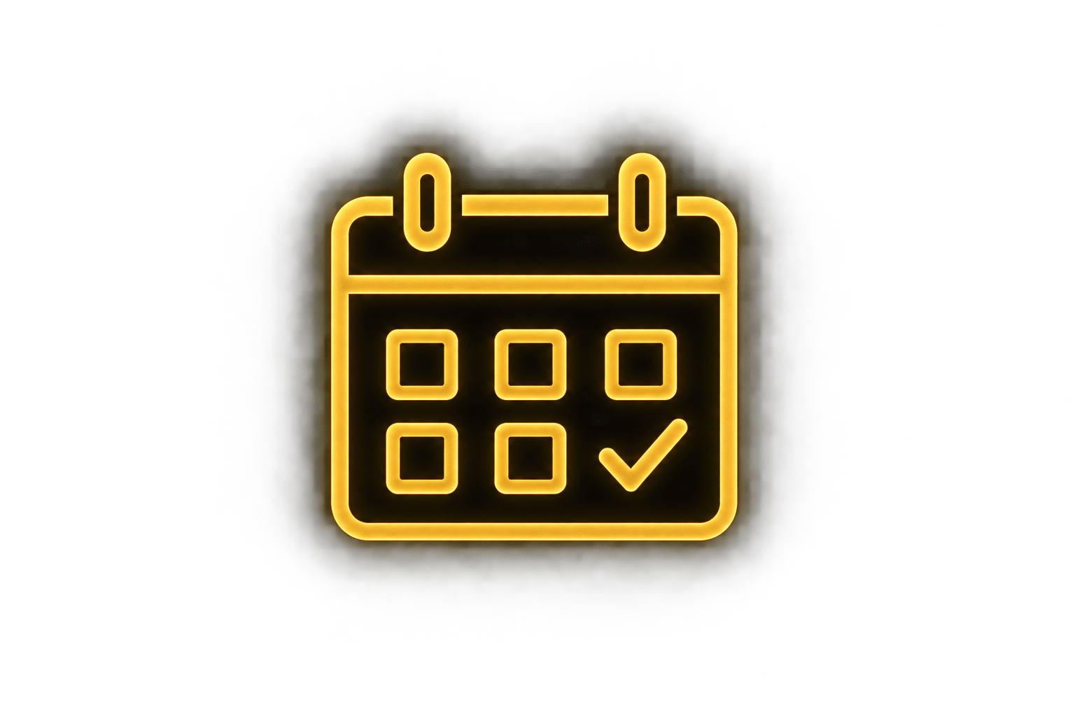 Golden calendar check icon