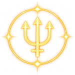 Golden Neptune symbol from the 3 AM Oracle